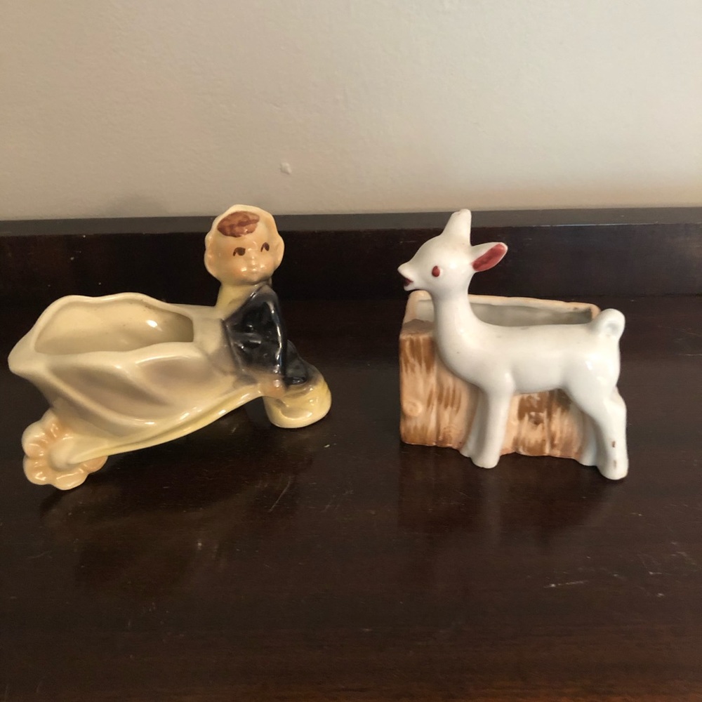 Set of Two Vintage Planters